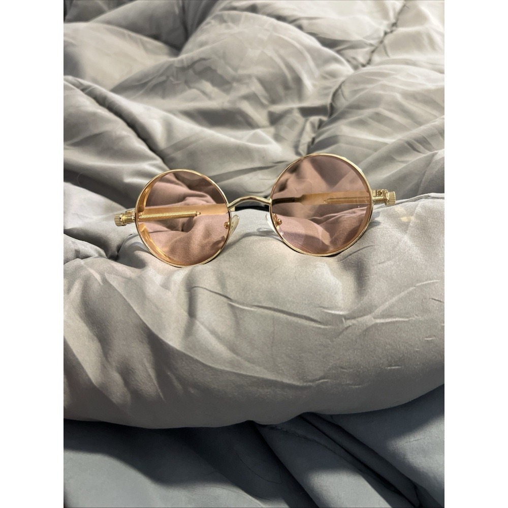 Round Lens Sunglasses Circle Glasses Unisex Classic Retro Steampunk Sunshades US